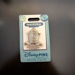 Disney Treasure Inaugural Sailings Pin - Silver and Blue